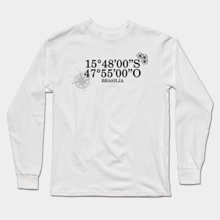 Brasilia Contact info Long Sleeve T-Shirt